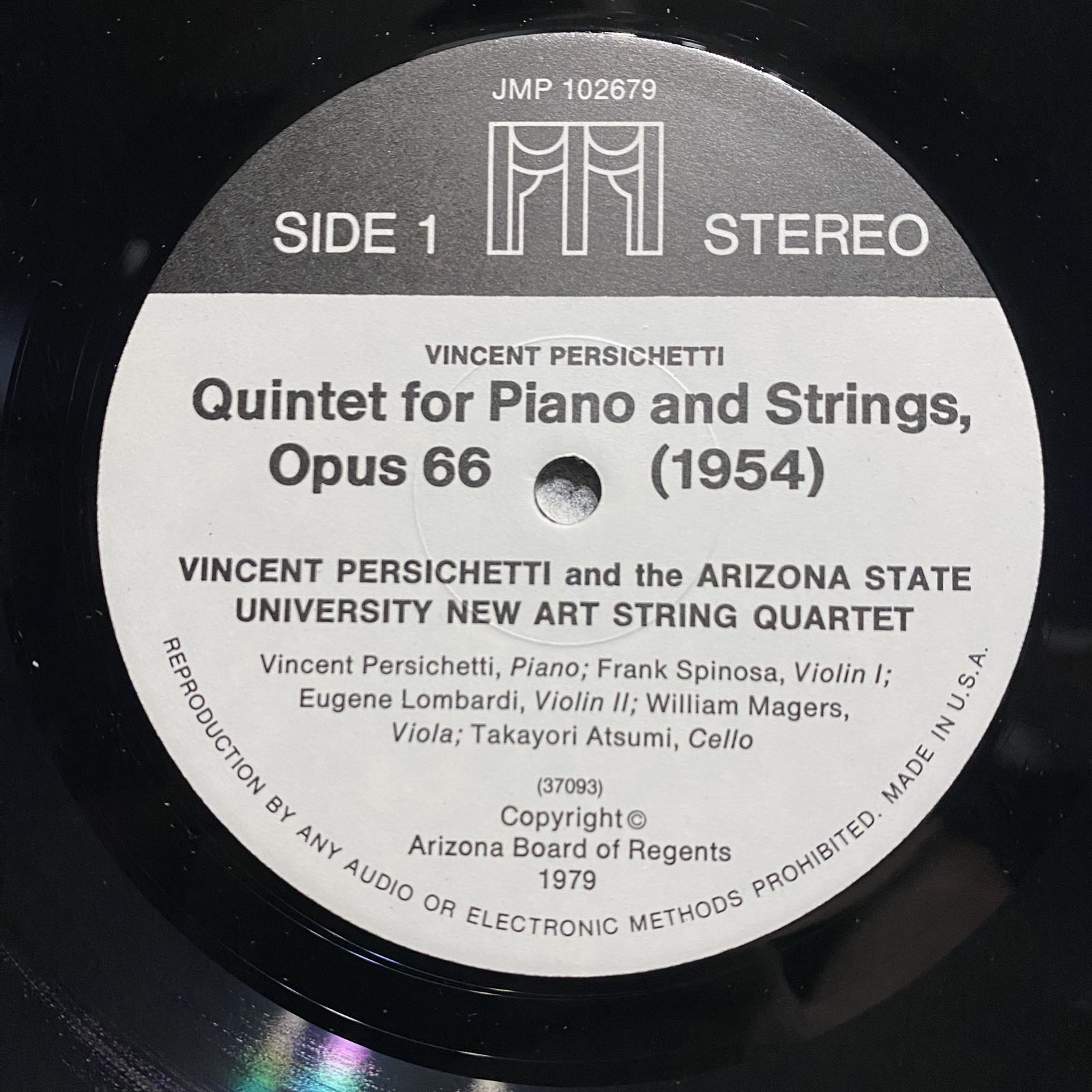 VINCENT PERSICHETTI - PIANO QUINTET / HARMONIUM (VINYL 2LP) 1979