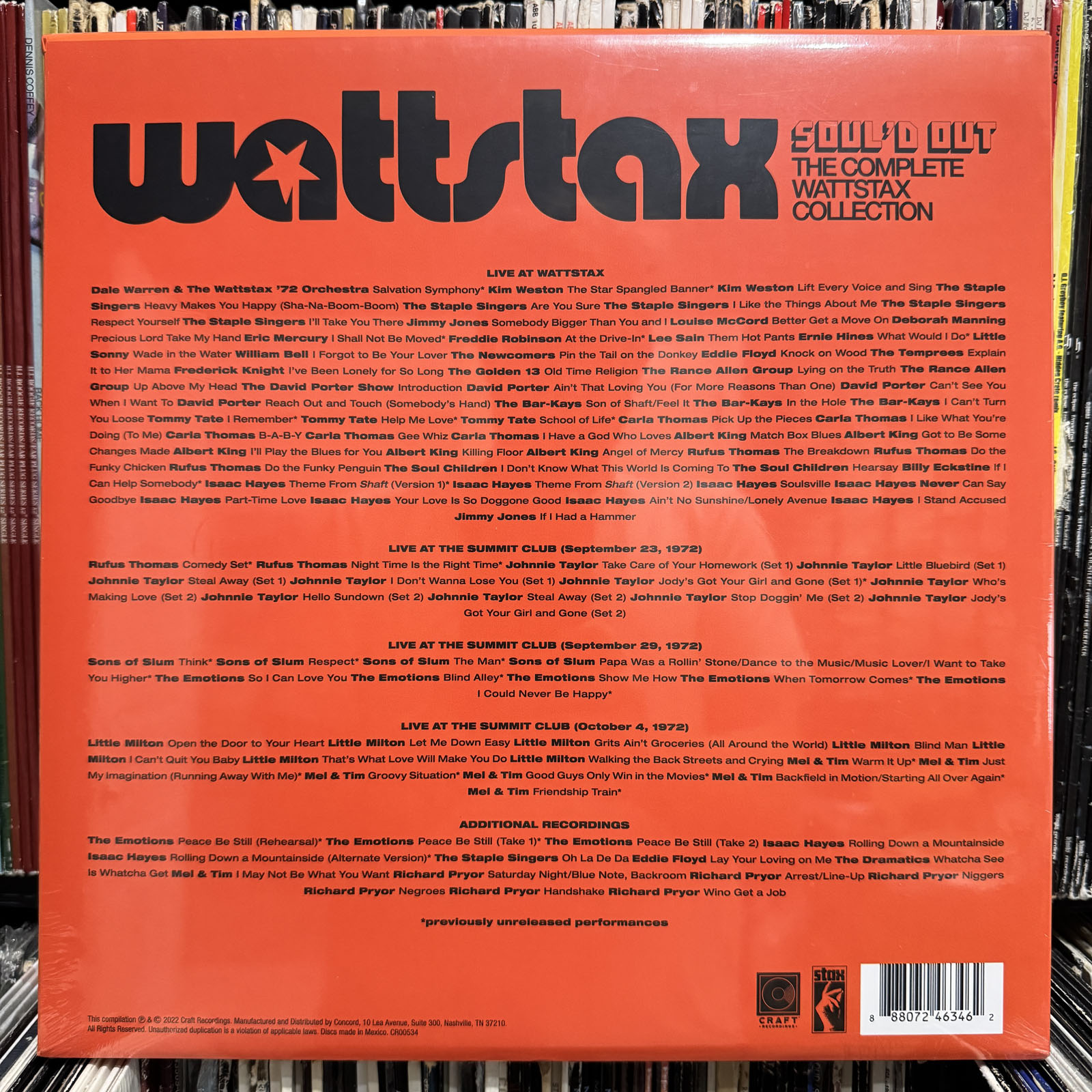 WATTSTAX '72 - SOUL'D OUT THE COMPLETE COLLECTION (12 CD BOX SET